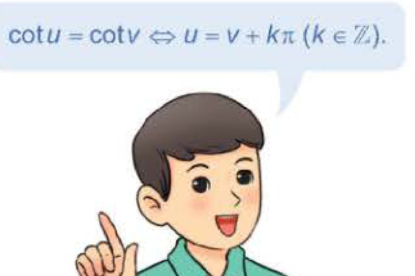 Nhắc công thức cot u = cot v