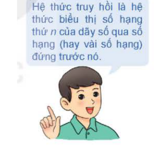 Bạn nam giải thích hệ thức truy hồi